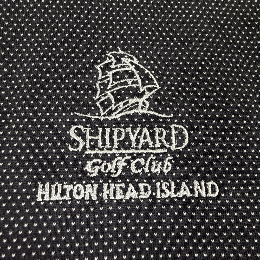 Nike Polo Shirt Mens L Dri-FIT Navy Blue Shipyard Golf Club Hilton Head EUC - Picture 4 of 9